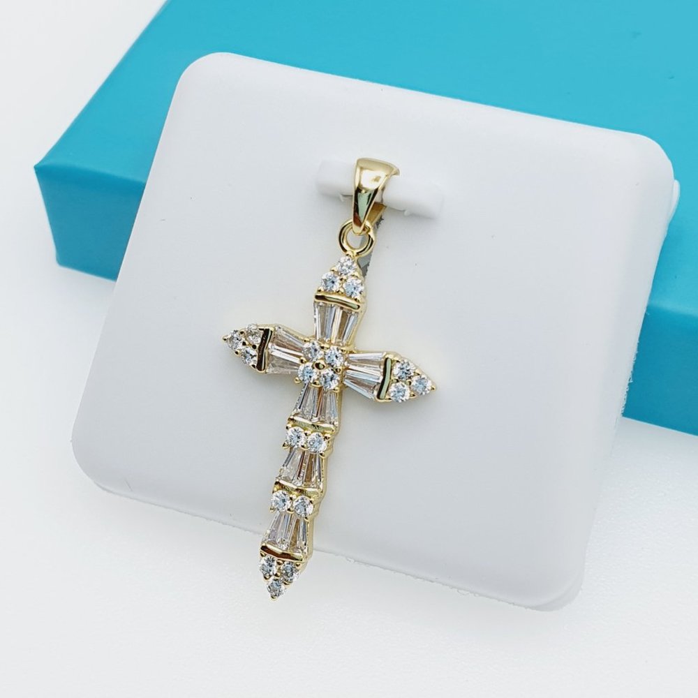 "14K Gold Plated 925 Sterling Silver CZ Beautiful Pendant for Women, 1USPAR4001 - Picture 10 of 11